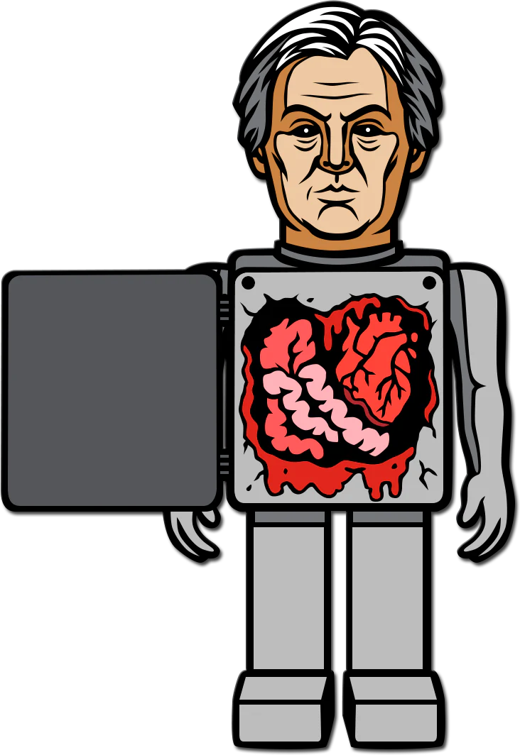 Asylum [Herbert Lom Robot] Enamel Pin - Image 3